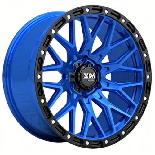 Xtreme Mudder XM-704 18×9 +0 6×139.7 Candy Blue Face Black Lip Flow Forming Wheel