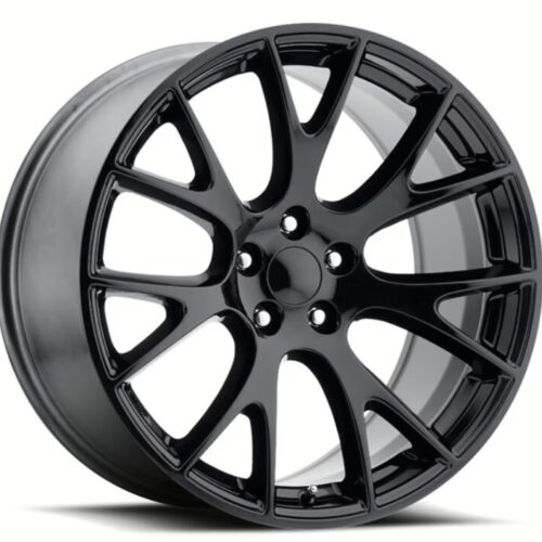 22×9″ Dodge Hellcat SRT Replica Wheel Fits Dodge Charger, Challenger & Magnum, Gloss Black