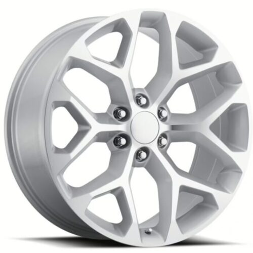 20×9″ Snowflake Chevy Replica Wheel Fits Chevrolet/GMC Trucks, Silver Machine Face