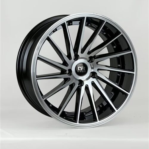 Drift Racing DR242 17×8.5 +35 Wheel 5×112 Gloss Black Machined Face for Audi Mercedes VW
