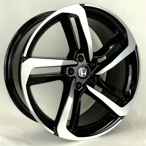 Honda Replica 17″x7.5″ Wheel +35mm Offset Center Bore 64.10 Gloss Black Machine Face