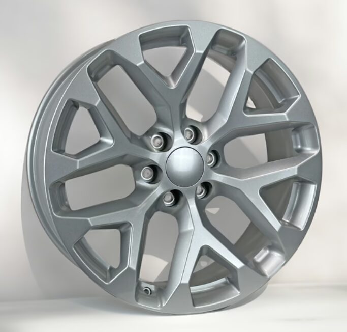 Snowflake Chevy Replica Wheel | 22x9 +24 | 6x139.7 (6x5.5) | Silver
