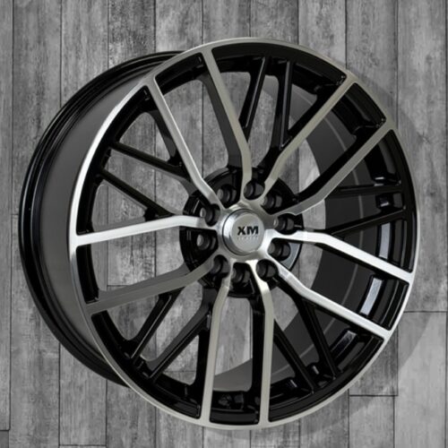 XM Street Wheel XM-817 18X8+40 5X110 / 5X114.3 C.B 73.10 Gloss Black Machine Face