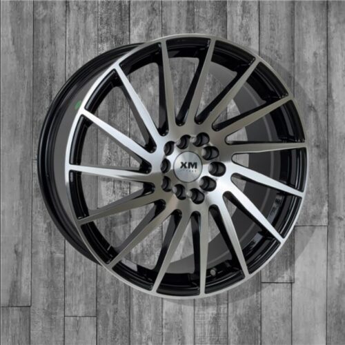 XM Street Wheel XM-818 18X8+40 5X112 / 5X114.3 C.B 73.10 Black Machine Face