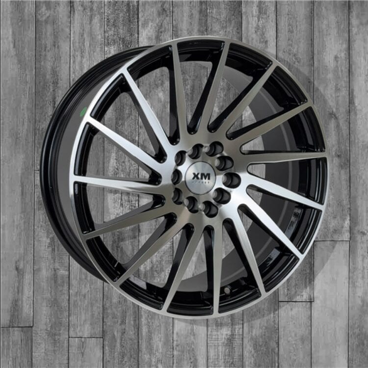 XM Street Wheel XM-818 18X8+40 5X100 / 5X114.3 C.B 73.10 Black Machine Face