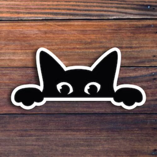 Mischievous Cat Vinyl 6061 Sticker