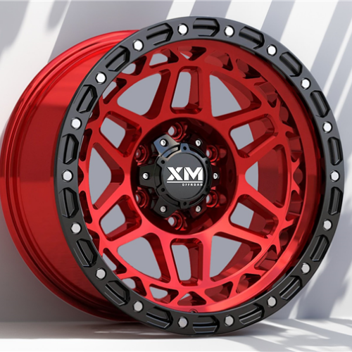 XM-700 Off-Road Wheel 18×9 Candy Red Black Lip | 6×139.7