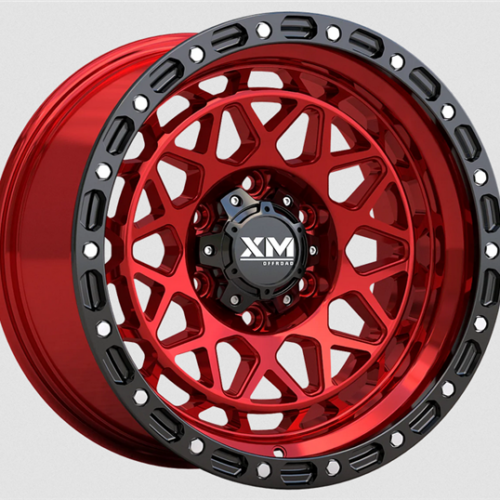 XM-701 Off-Road Wheel 17×9 Candy Red Black Lip | 5×127 +0