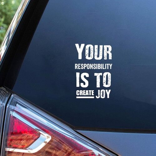 Create Joy Positive Quote Vinyl Decal | Motivational car window sticker