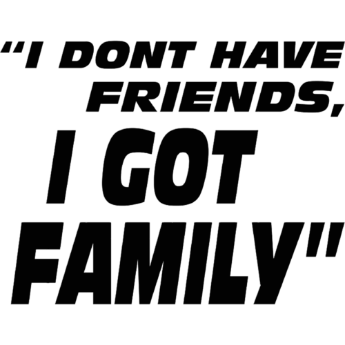 “I Don’t Have Friends, I Got Family” Vinyl Decal | Oracle 651 Car Sticker