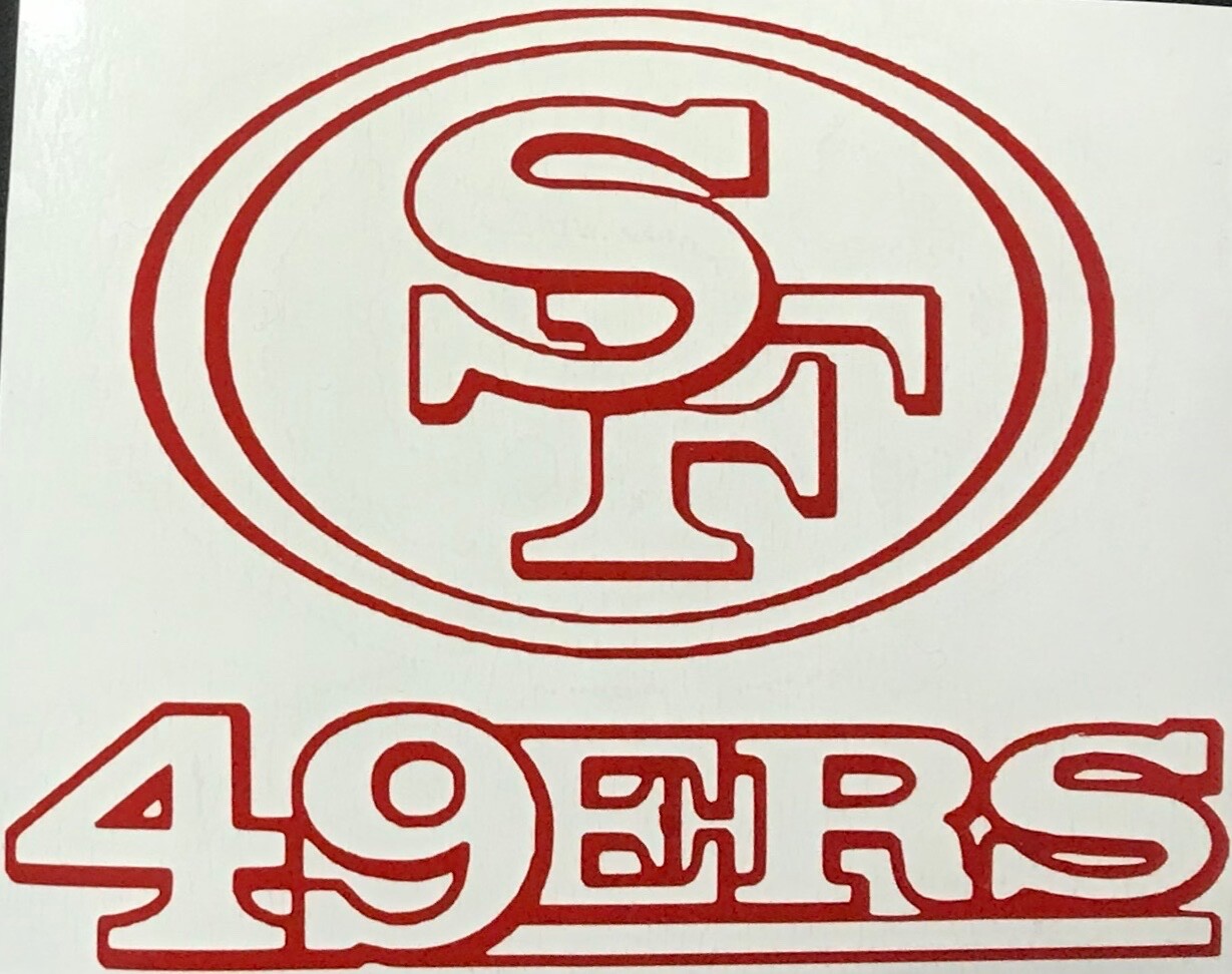 San Francisco Football SF Oval 6061 Decal | 49ers Car Sticker